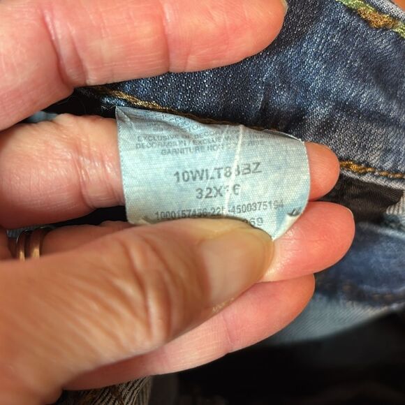 Men’s Wrangler Retro Slim Straight Blue Jeans, 32 X 36 - Picture 10 of 10